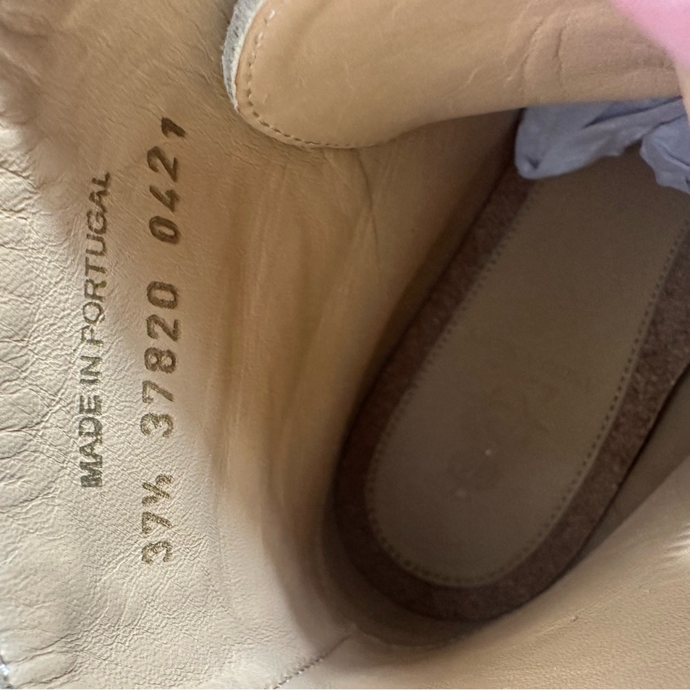The Office of Angela Scott Mr. Harrison Neutral Lace Up Suede Boots Size 37.5 - Picture 15 of 17